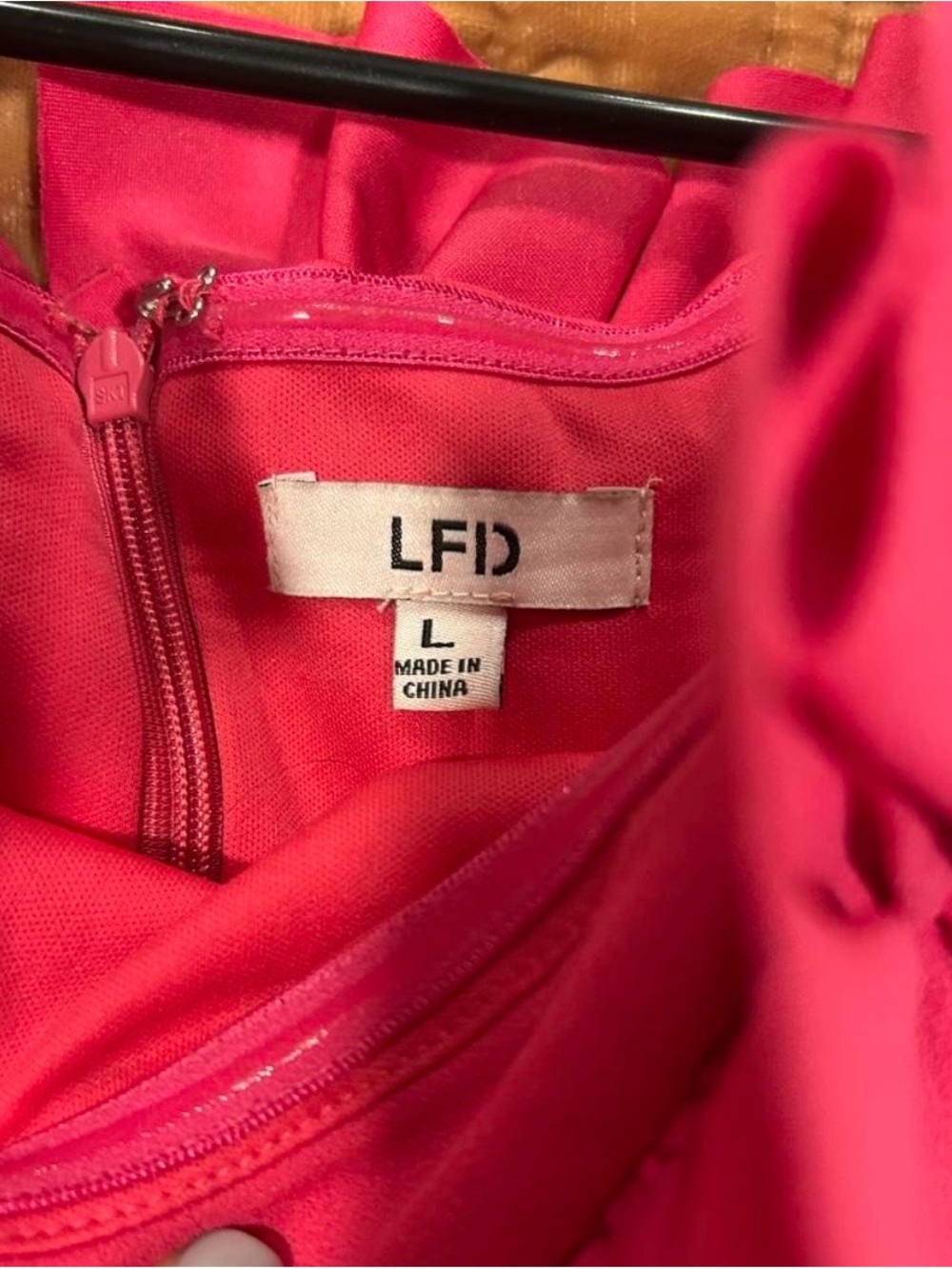 LF Fuchsia Ruffle Off-Shoulder Mini Dress - Picture 2 of 2